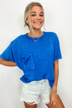 Marisol Burnout Wash Oversized Pocket Top - BACK IN STOCK - Madison and Mallory
