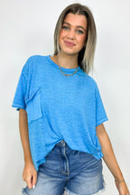  Marisol Burnout Wash Oversized Pocket Top - BACK IN STOCK - Madison and Mallory