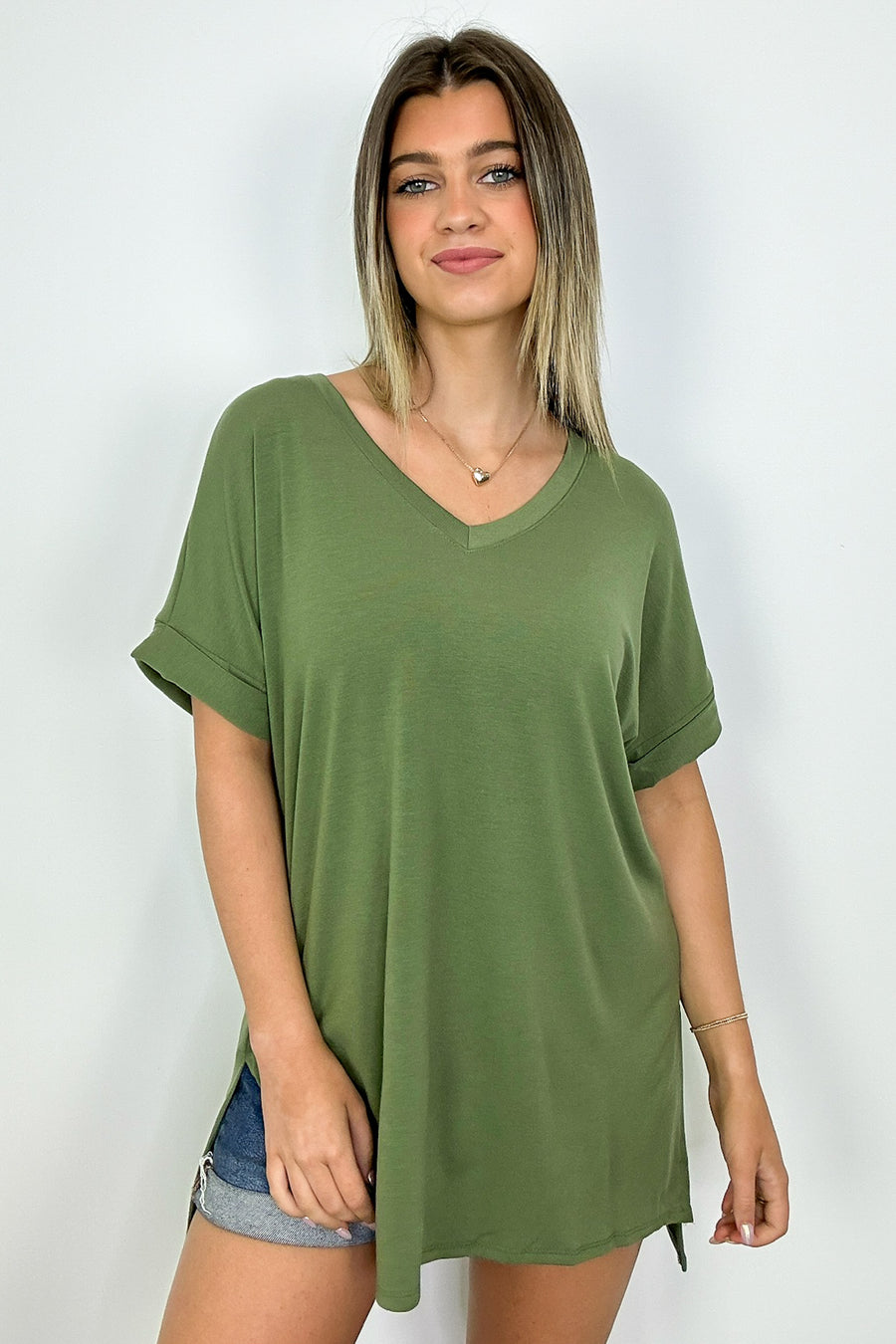  Mariza Rolled Sleeve Top - BACK IN STOCK - Madison and Mallory