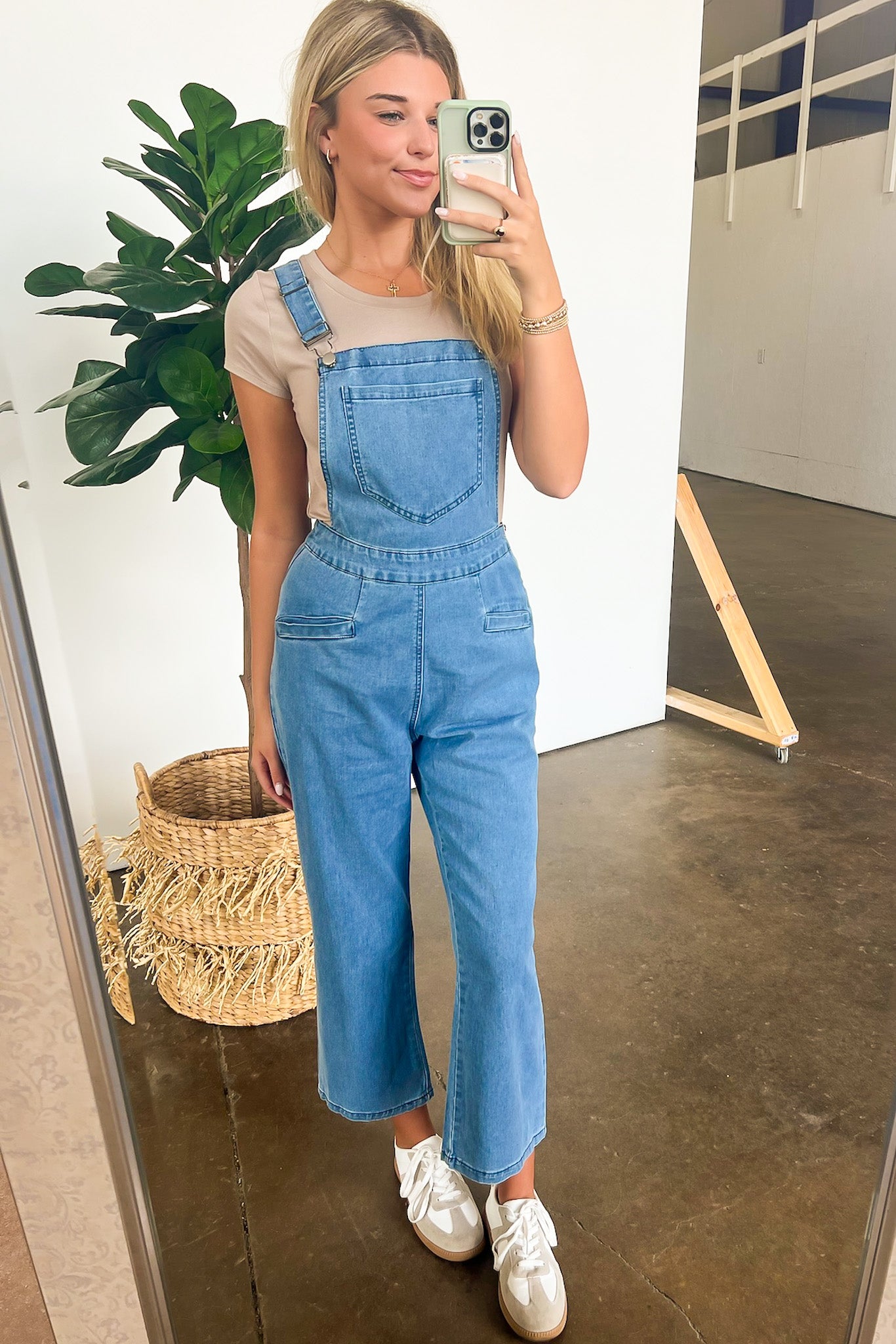  Marlah Wide Leg Denim Overalls - Madison and Mallory