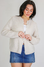 S / Eggshell Marled Haven Knit Sweater Cardigan - Madison and Mallory