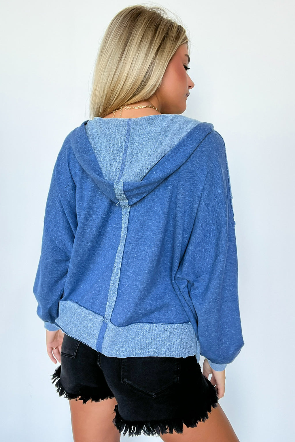 Marleigh Contrast Trim Relaxed Hooded Pullover - BACK IN STOCK - Madison and Mallory