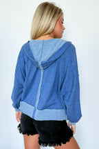 Marleigh Contrast Trim Relaxed Hooded Pullover - BACK IN STOCK - Madison and Mallory