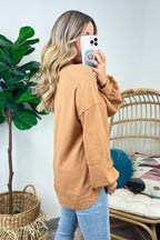  Marlenis Elbow Patched Casual Knit Top - FINAL SALE - Madison and Mallory