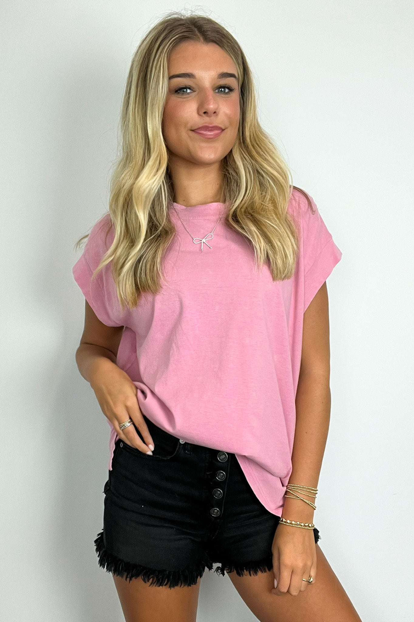  Mason Mineral Washed Crew Neck Top - Madison and Mallory