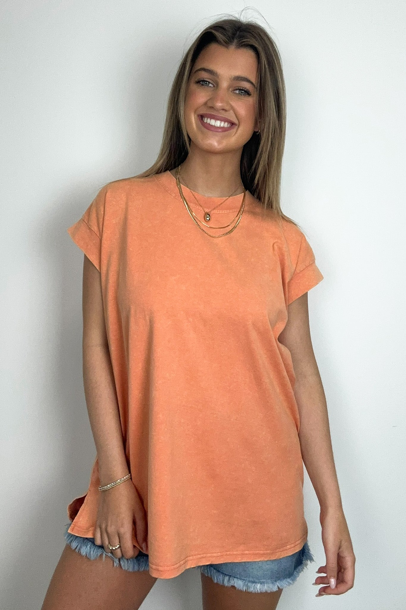  Mason Mineral Washed Crew Neck Top - Madison and Mallory