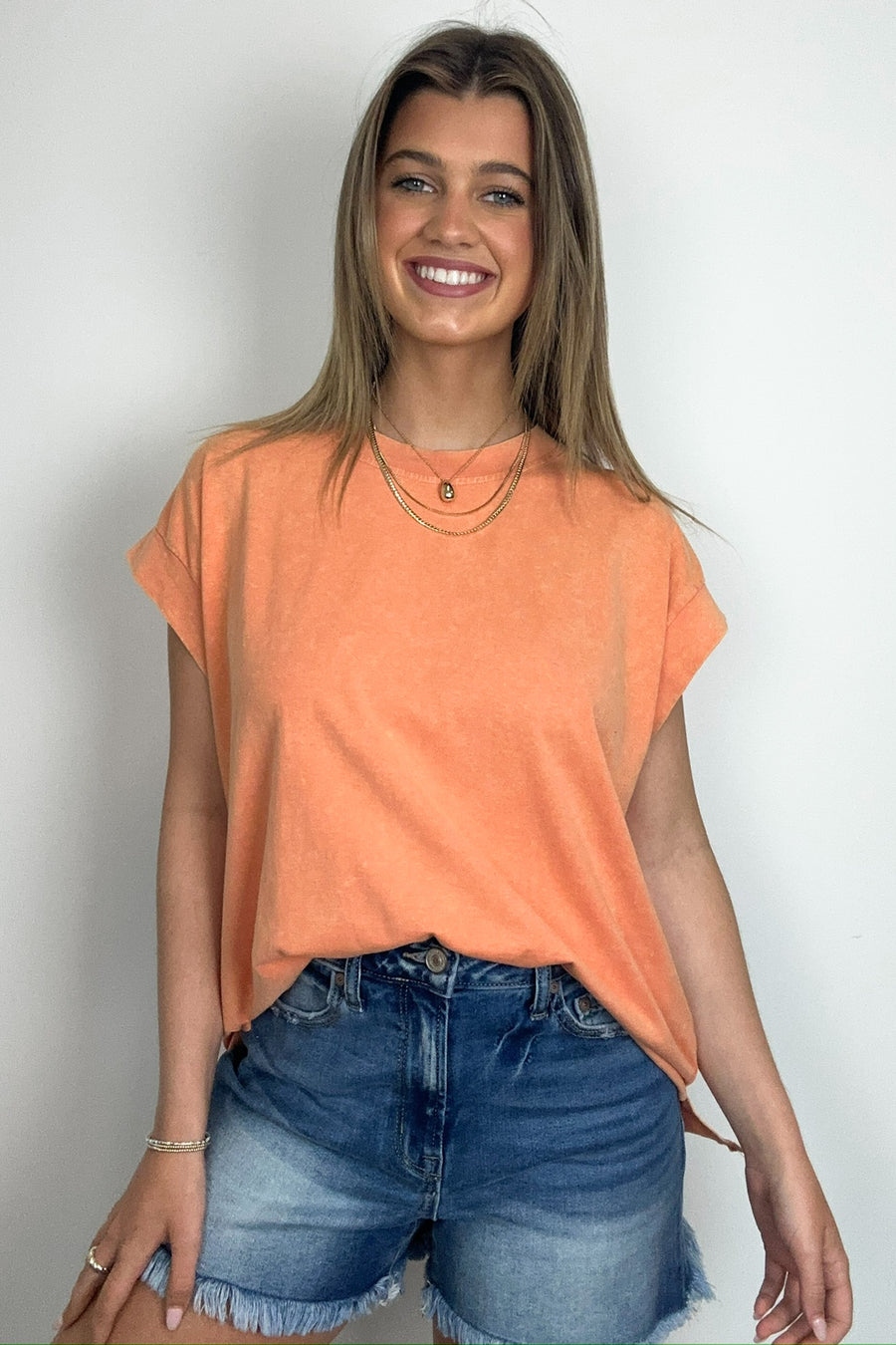 Fanta / S Mason Mineral Washed Crew Neck Top - Madison and Mallory