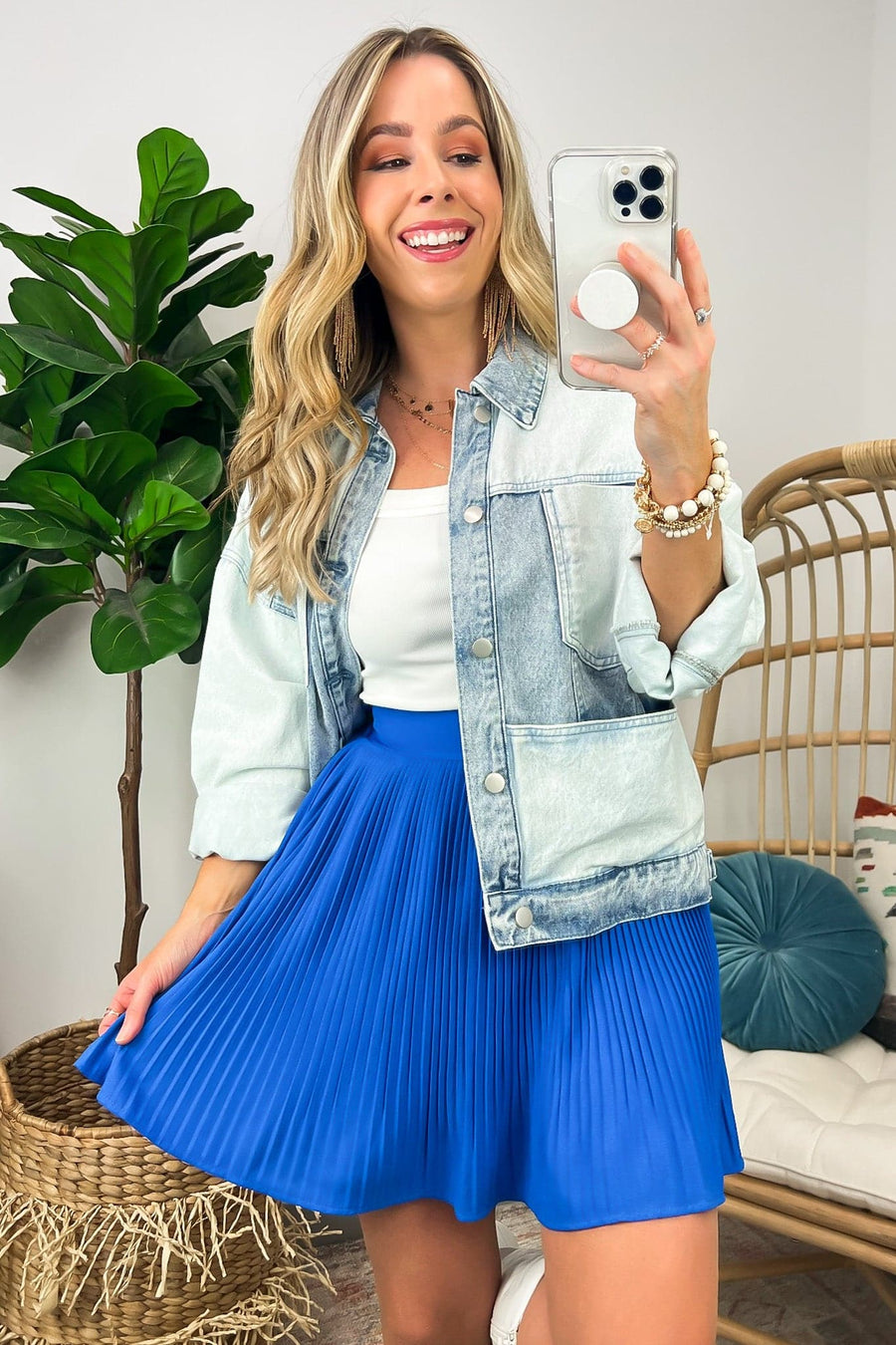  Maximum Perfection Pleated Fit and Flare Skort - FINAL SALE - Madison and Mallory