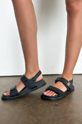 Black / 5 Mayara Flatform Double Buckle Sandals - FINAL SALE - Madison and Mallory