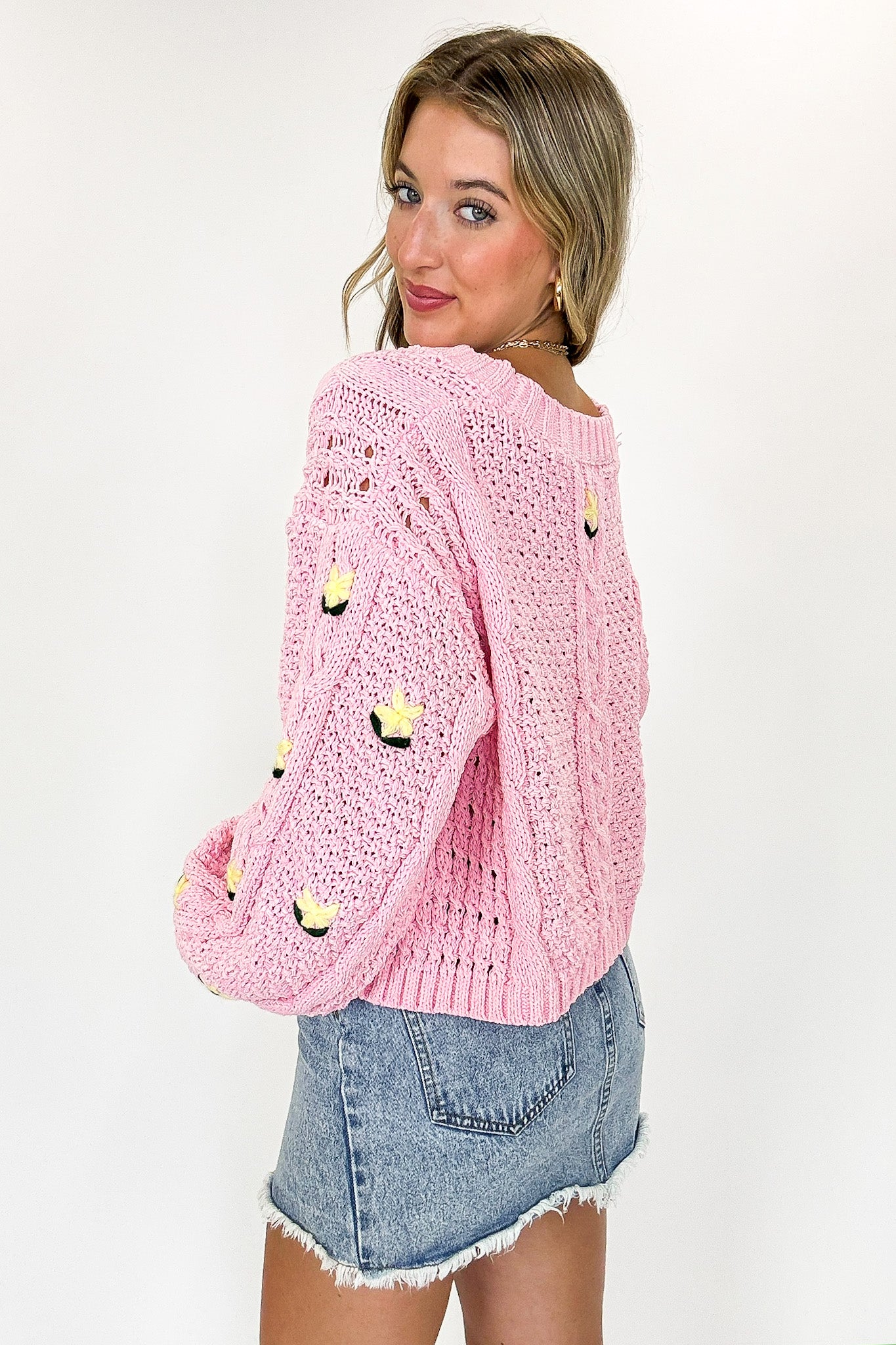 Meadow Mood Floral Embroidered Oversized Cardigan - Madison and Mallory