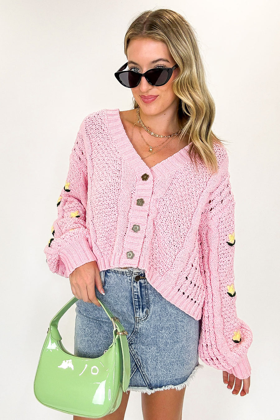 Meadow Mood Floral Embroidered Oversized Cardigan - Madison and Mallory