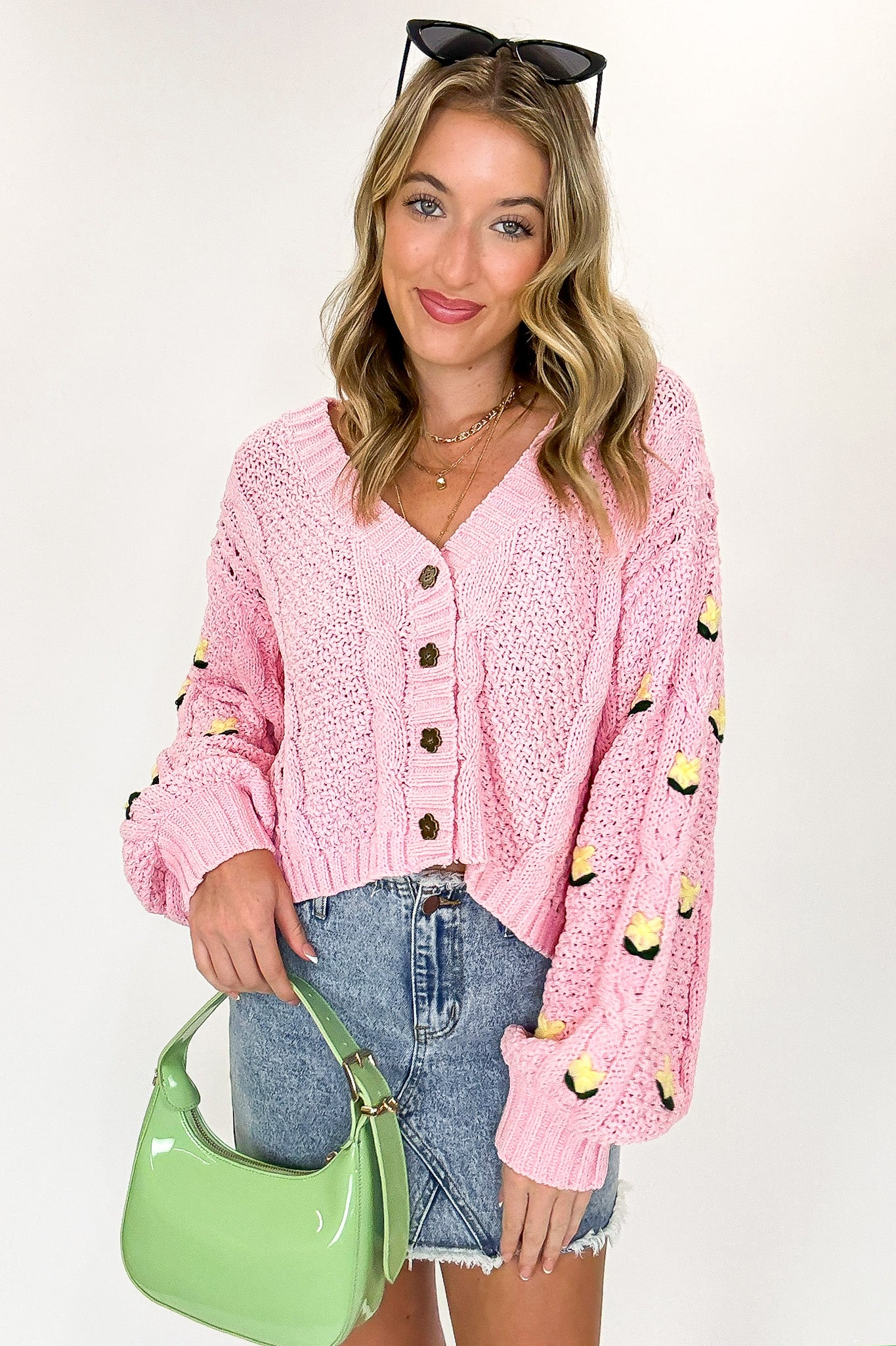 Meadow Mood Floral Embroidered Oversized Cardigan - Madison and Mallory