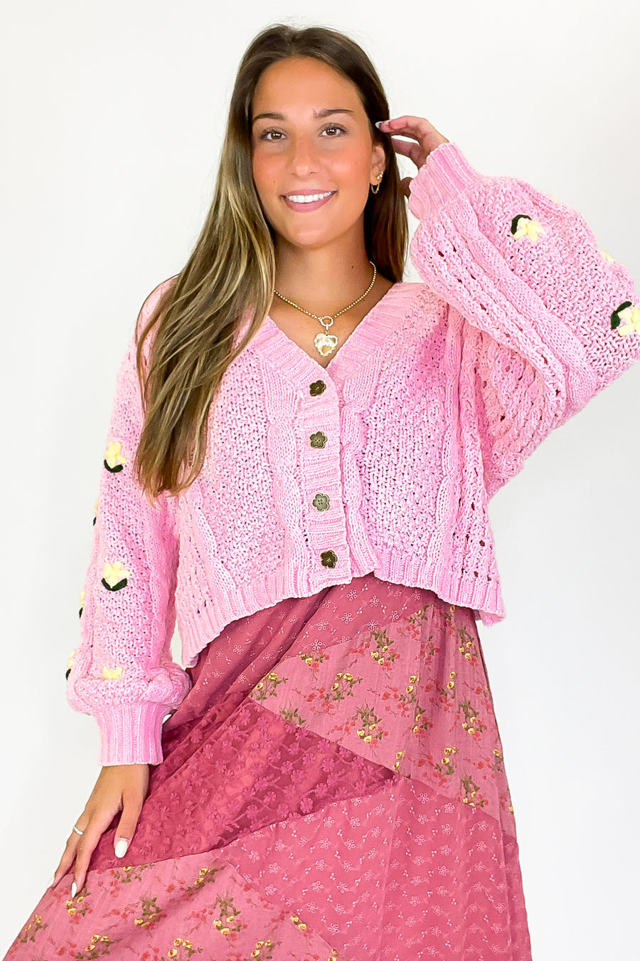 Meadow Mood Floral Embroidered Oversized Cardigan - Madison and Mallory