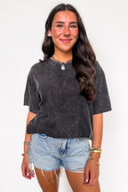 Melena Mineral Washed Relaxed Top - BACK IN STOCK