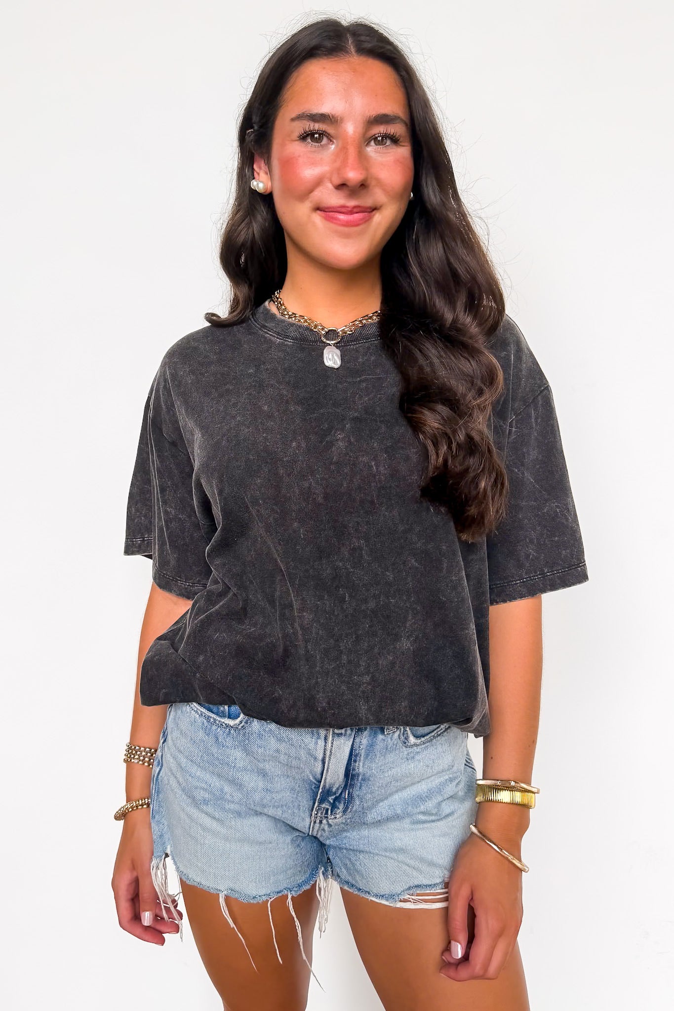 Melena Mineral Washed Relaxed Top - BACK IN STOCK