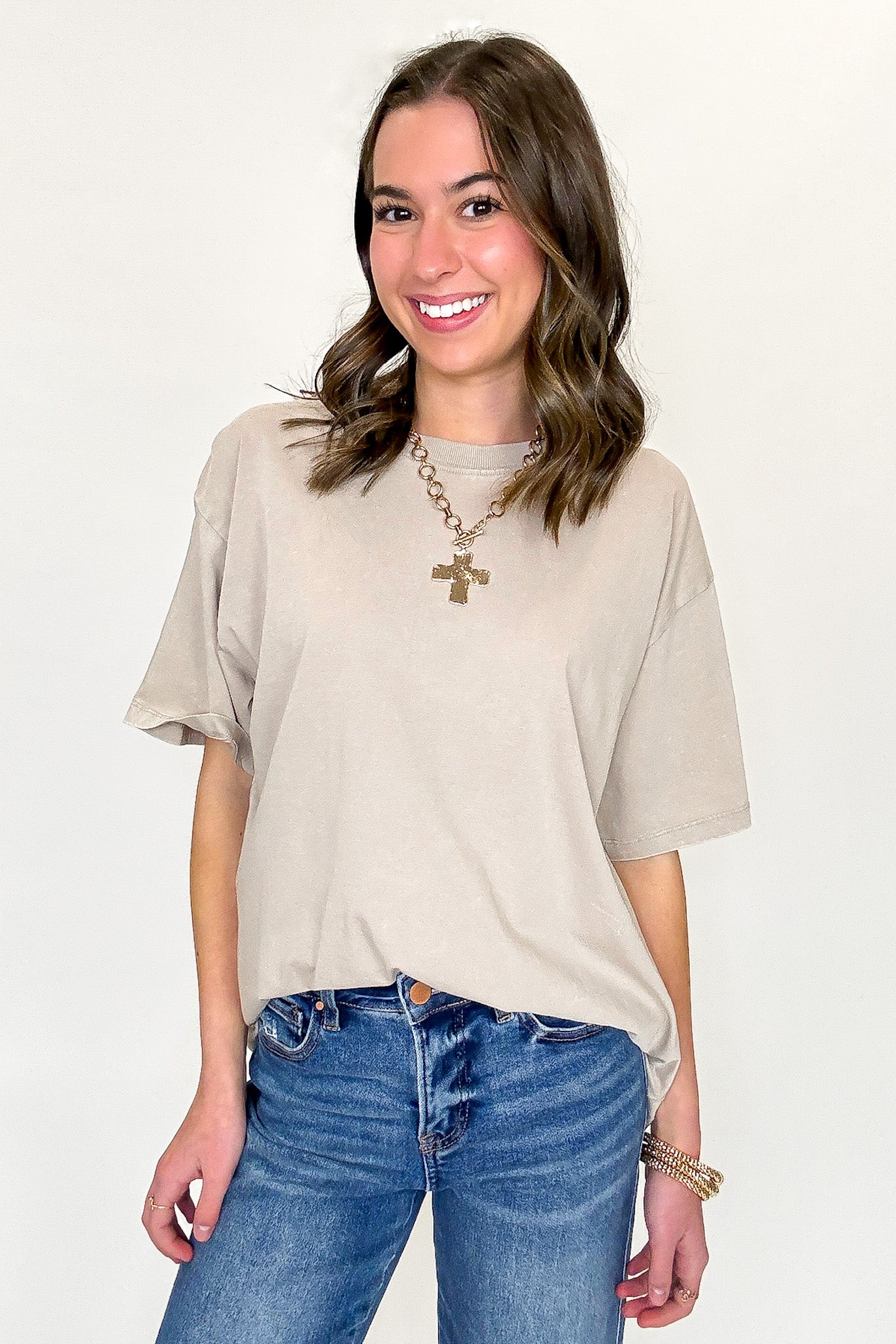 Melena Mineral Washed Relaxed Top - BACK IN STOCK