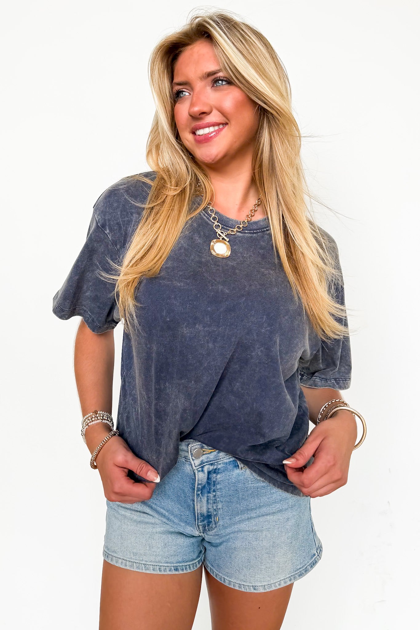 Melena Mineral Washed Relaxed Top - BACK IN STOCK