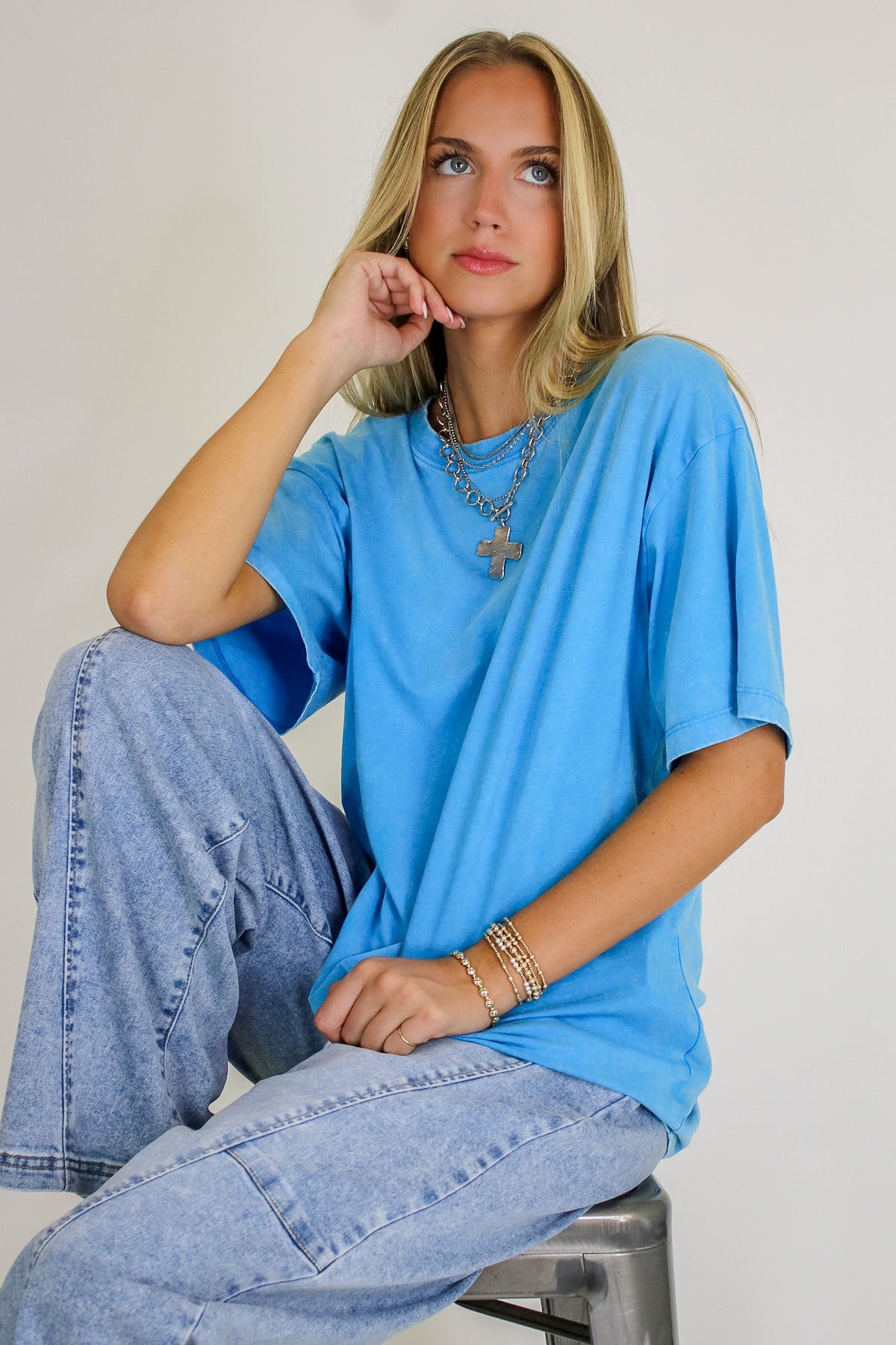 Melena Mineral Washed Relaxed Top