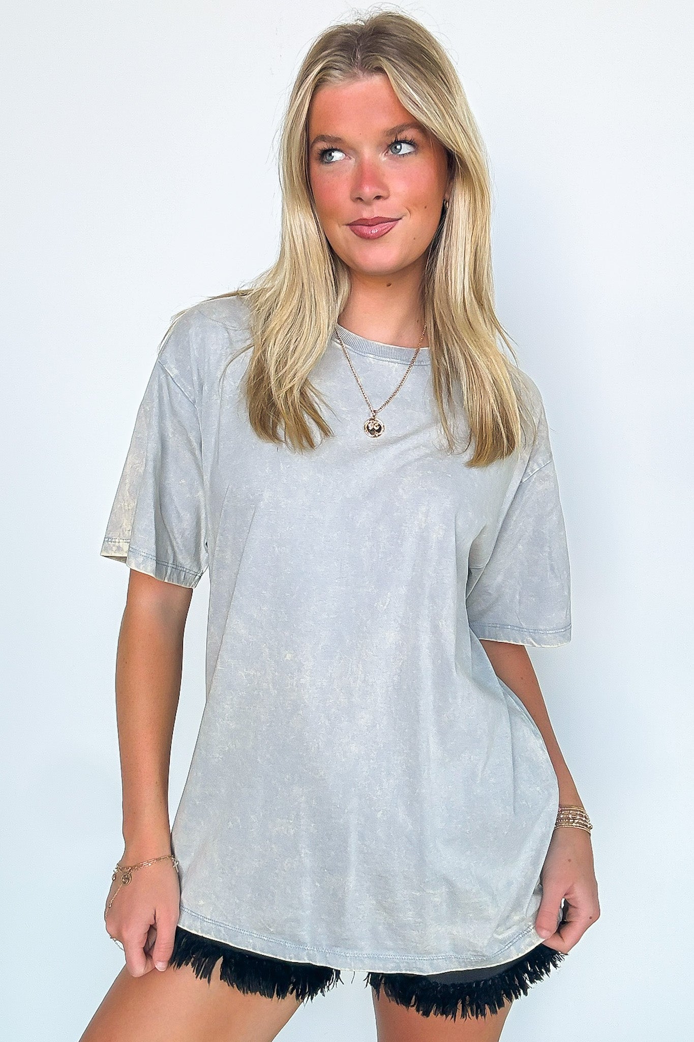 Light Gray / SM Melena Mineral Washed Relaxed Top - BACK IN STOCK - Madison and Mallory
