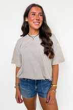 Melena Mineral Washed Relaxed Top - BACK IN STOCK