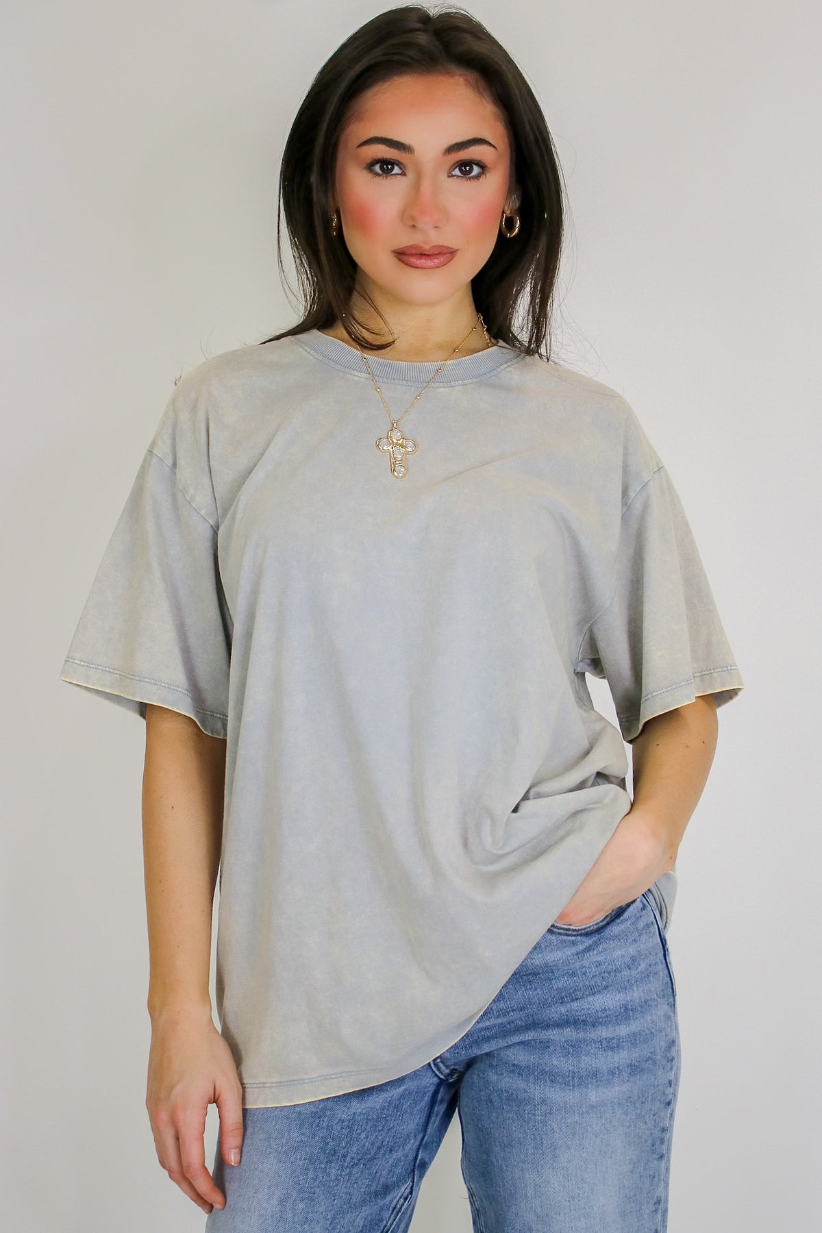 Melena Mineral Washed Relaxed Top