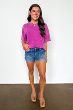 Melena Mineral Washed Relaxed Top - BACK IN STOCK
