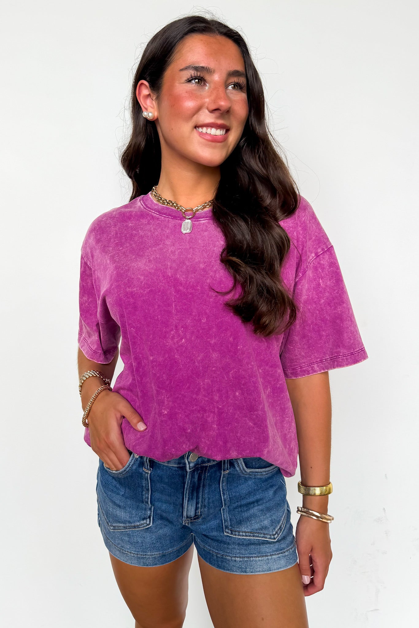 Melena Mineral Washed Relaxed Top - BACK IN STOCK