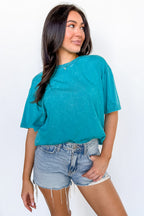 Melena Mineral Washed Relaxed Top - BACK IN STOCK