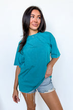 Melena Mineral Washed Relaxed Top - BACK IN STOCK