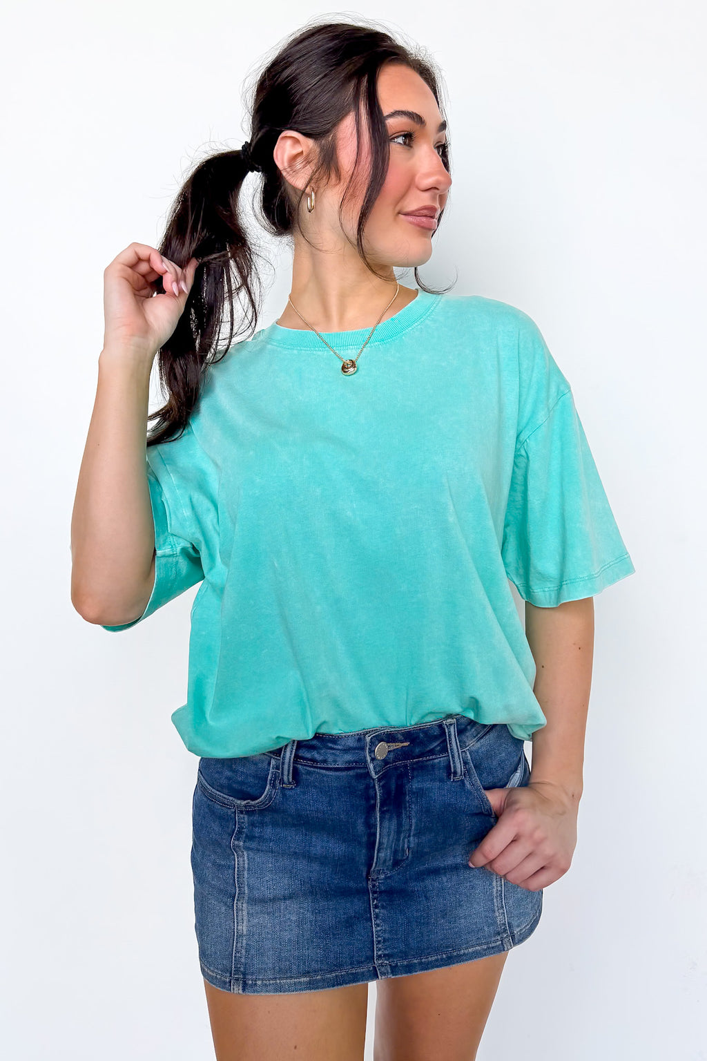 Melena Mineral Washed Relaxed Top - BACK IN STOCK
