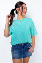 Melena Mineral Washed Relaxed Top - BACK IN STOCK