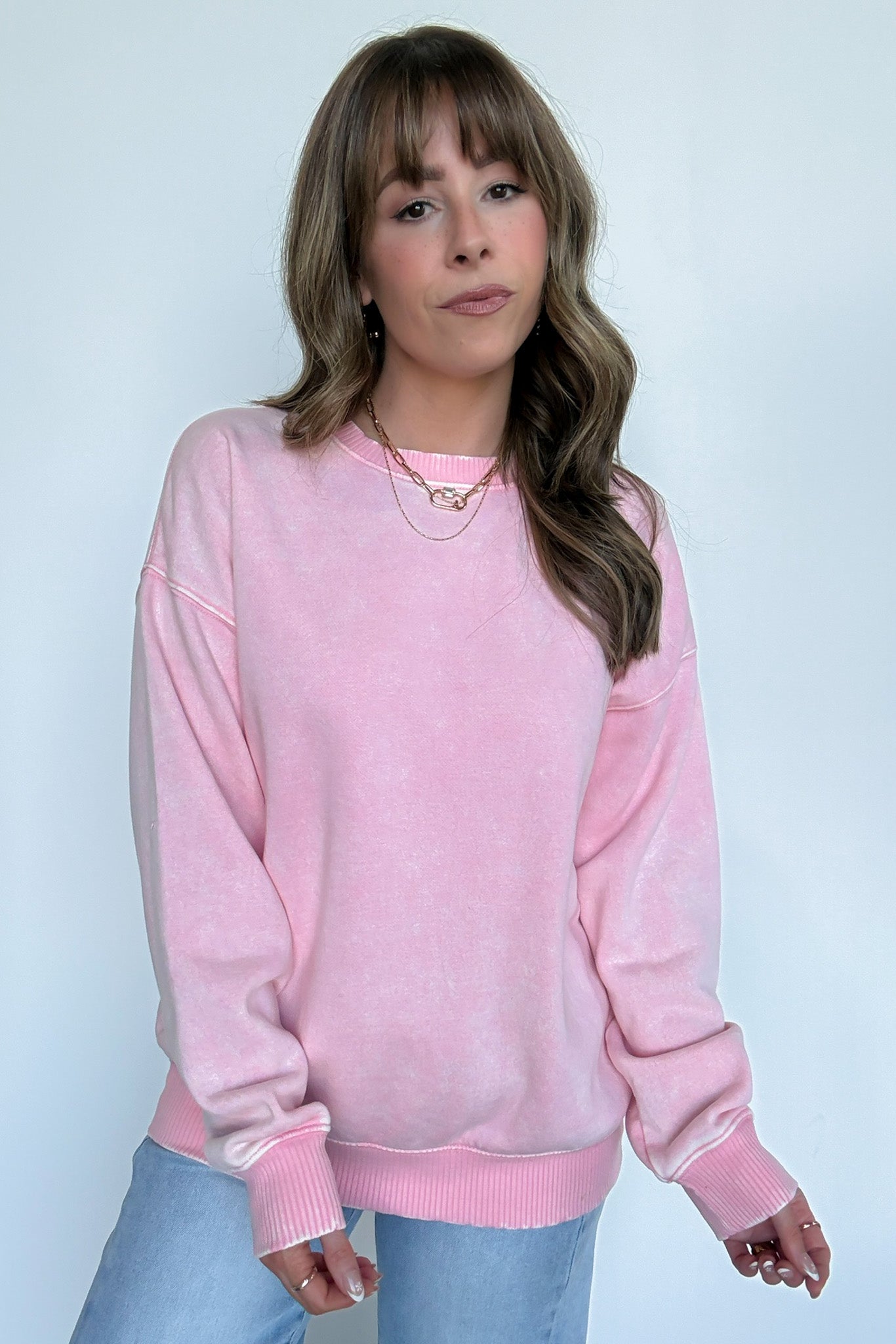  Mellow Mode Acid Wash Relaxed Sweatshirt - Madison and Mallory