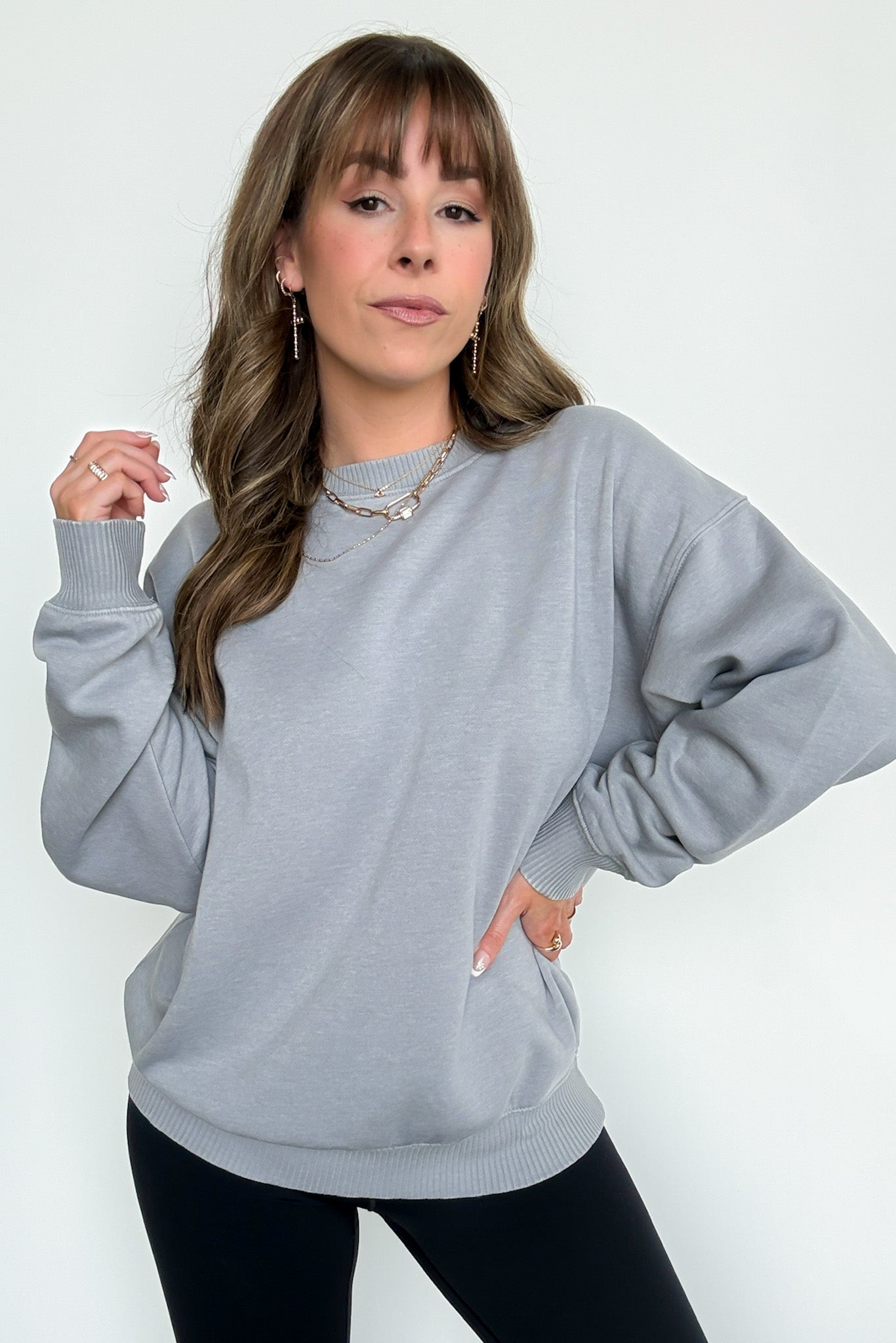  Mellow Mode Acid Wash Relaxed Sweatshirt - Madison and Mallory