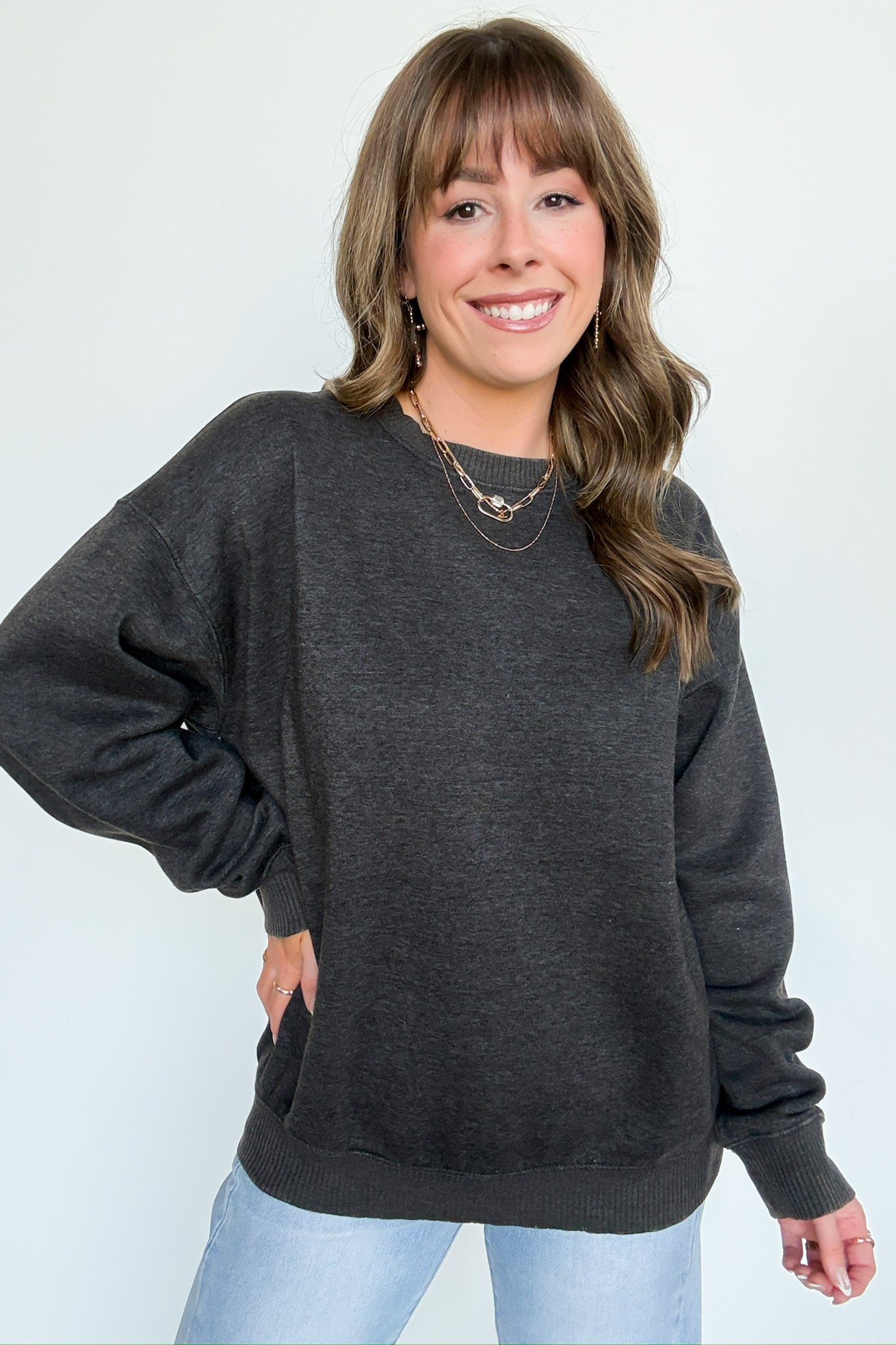  Mellow Mode Acid Wash Relaxed Sweatshirt - Madison and Mallory