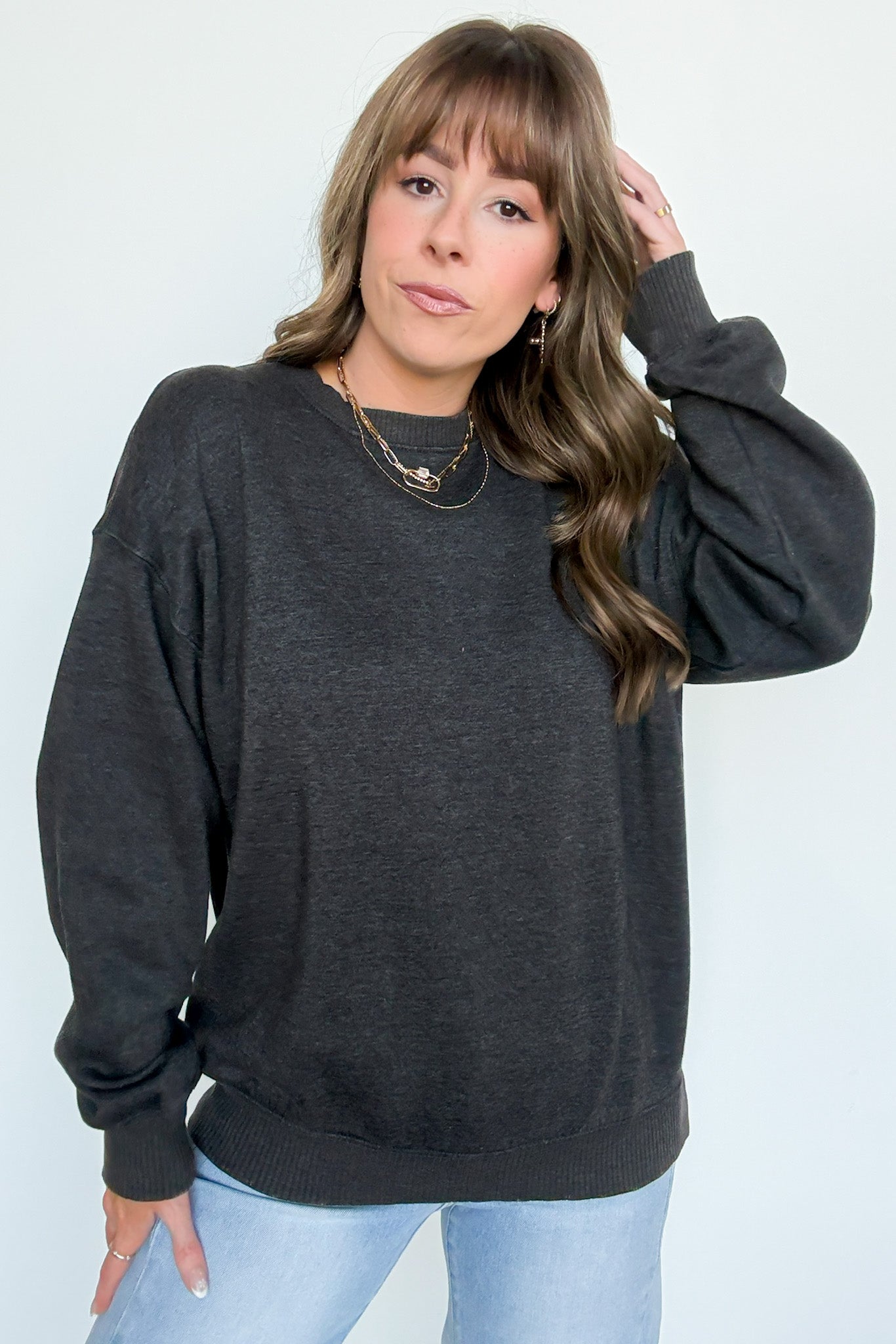  Mellow Mode Acid Wash Relaxed Sweatshirt - Madison and Mallory