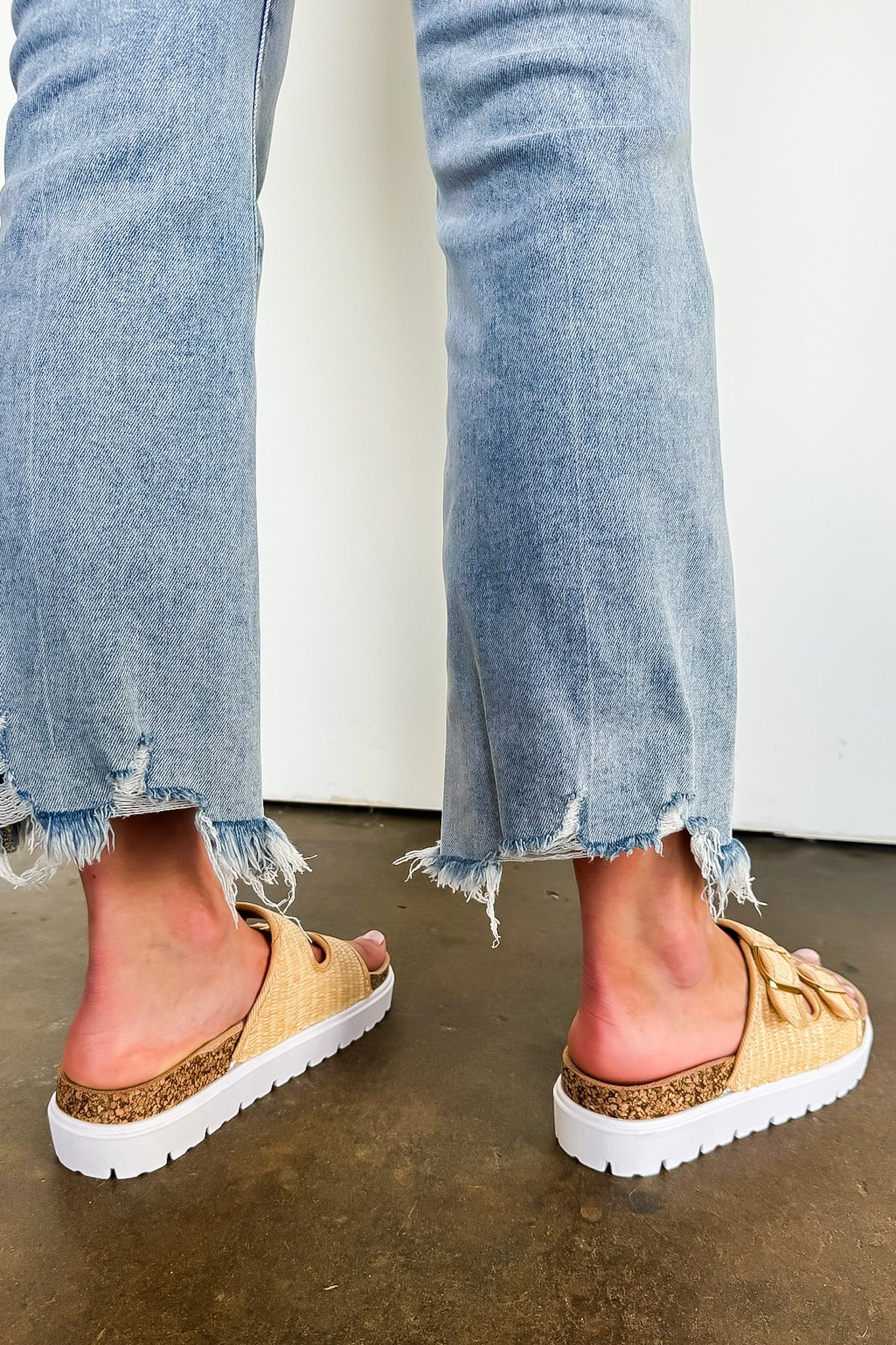 Meralda Raffia Double Strap Platform Sandal - Madison and Mallory