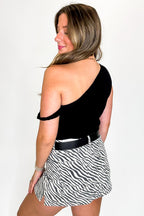 Midnight Safari Zebra Print Skirt - FINAL SALE - Madison and Mallory