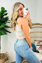 Milla Crochet Rib Knit Cropped Tank Top - FINAL SALE - Madison and Mallory