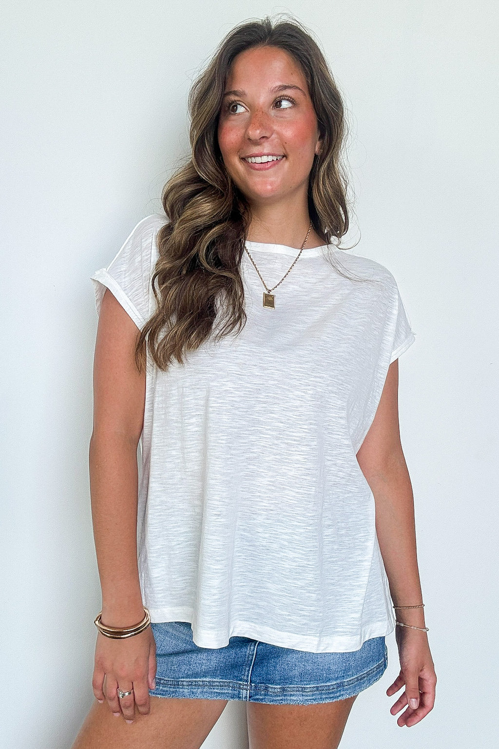 Off White / S Mineral Mist Relaxed Tee - FINAL SALE - Madison and Mallory