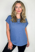 Slate Blue / S Mineral Mist Relaxed Tee - FINAL SALE - Madison and Mallory