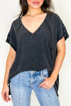 Mineral Motion V-Neck Top - Madison and Mallory