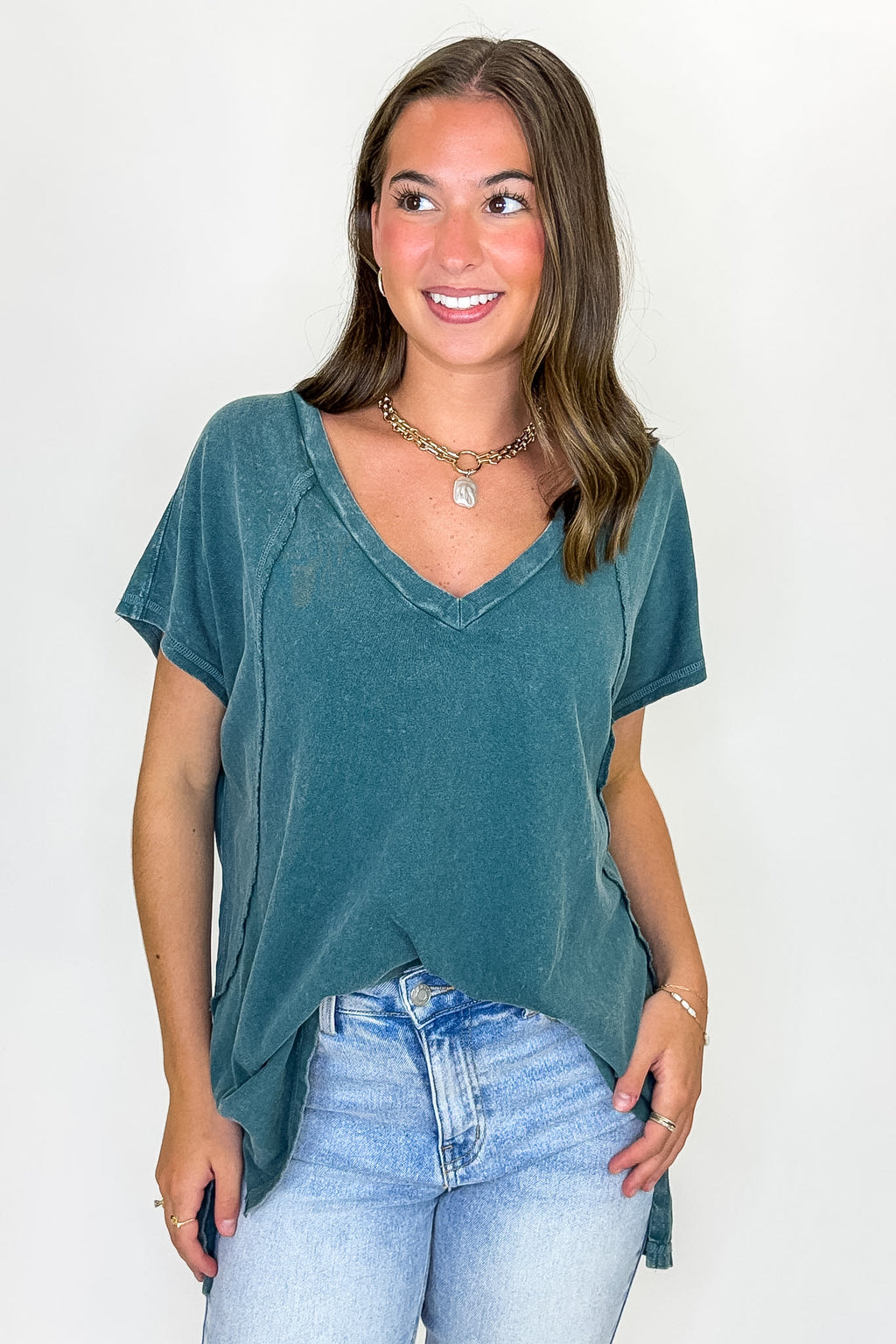 Mineral Motion V-Neck Top - Madison and Mallory