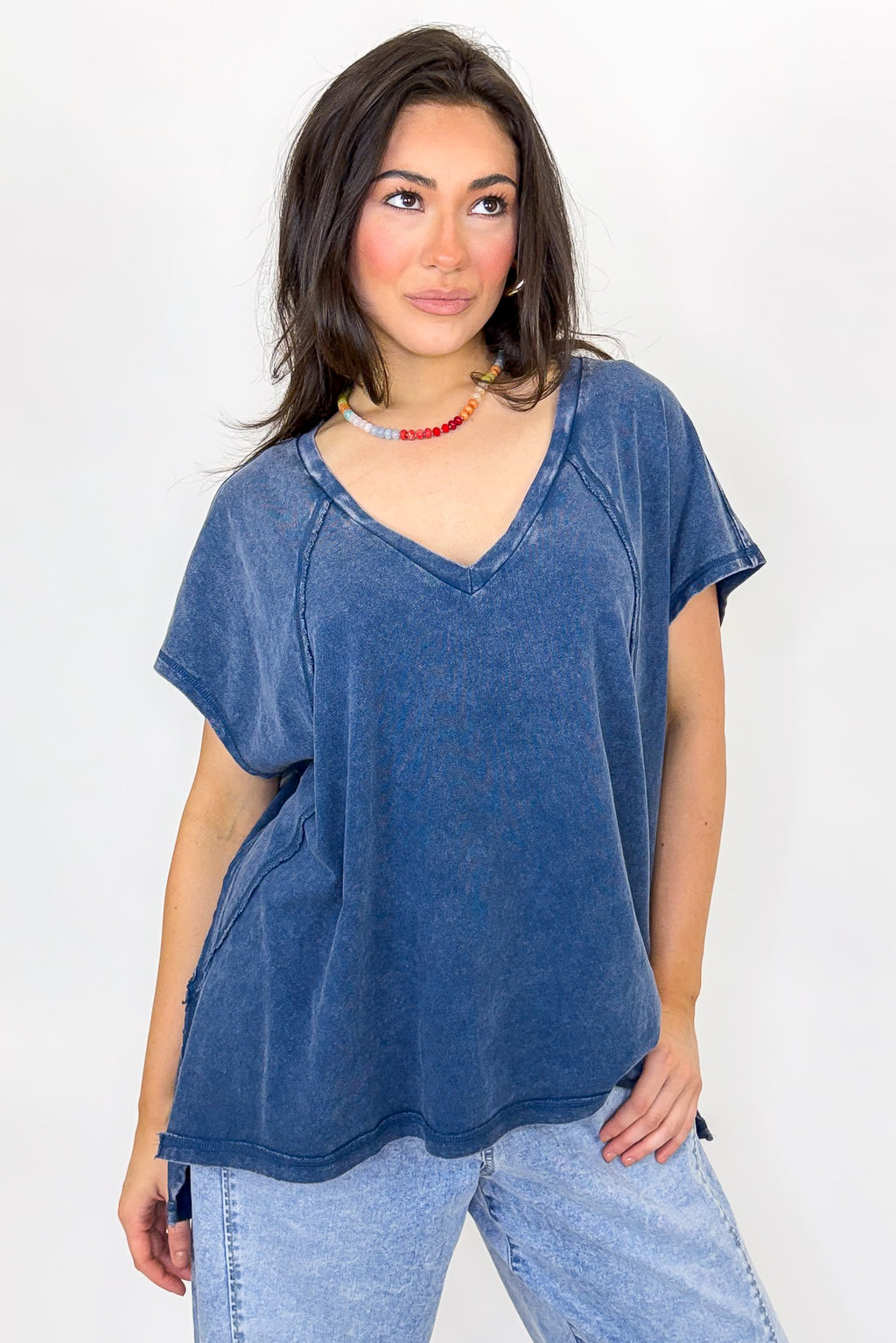 Mineral Motion V-Neck Top - Madison and Mallory
