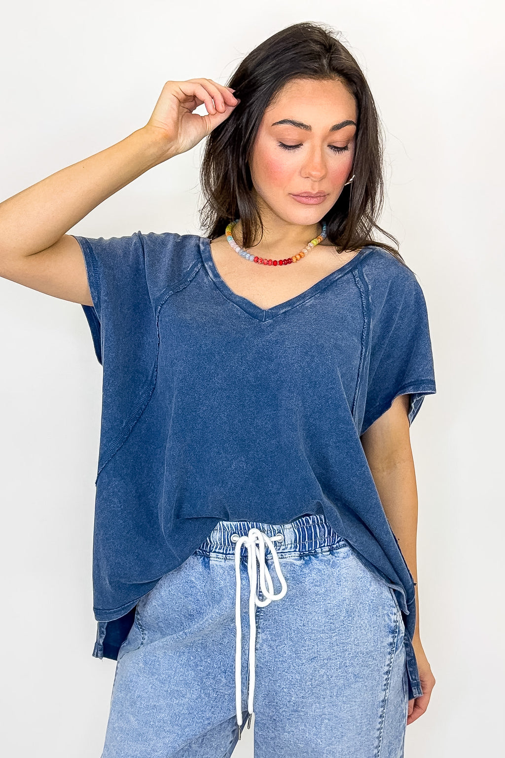 Mineral Motion V-Neck Top - Madison and Mallory
