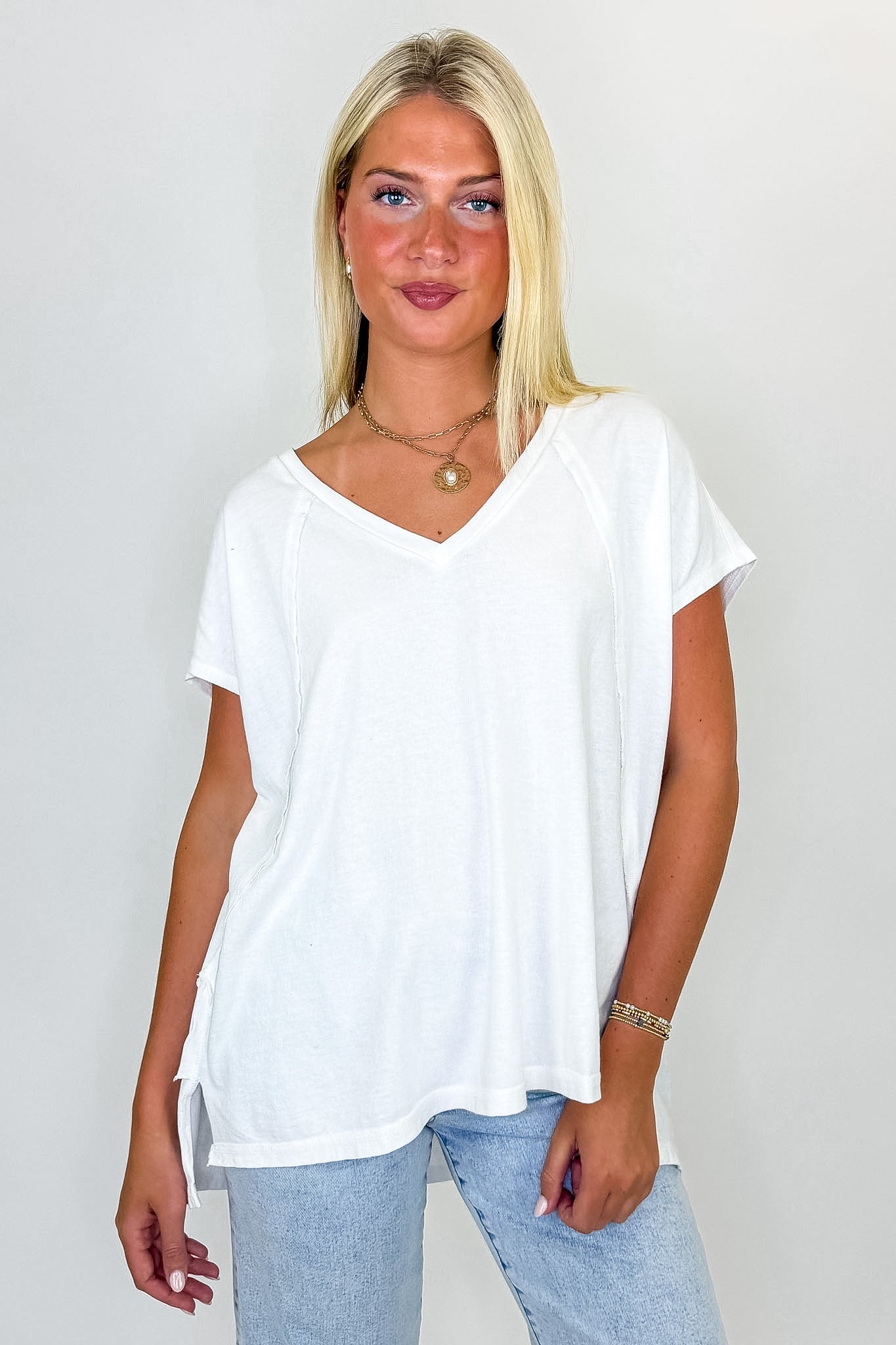 Mineral Motion V-Neck Top - Madison and Mallory