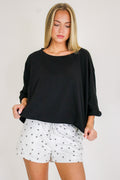 Black / S Minimal Luxe Oversized Boxy Tee - Madison and Mallory
