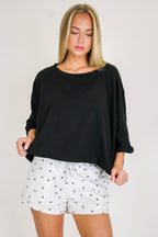 Black / S Minimal Luxe Oversized Boxy Tee - Madison and Mallory