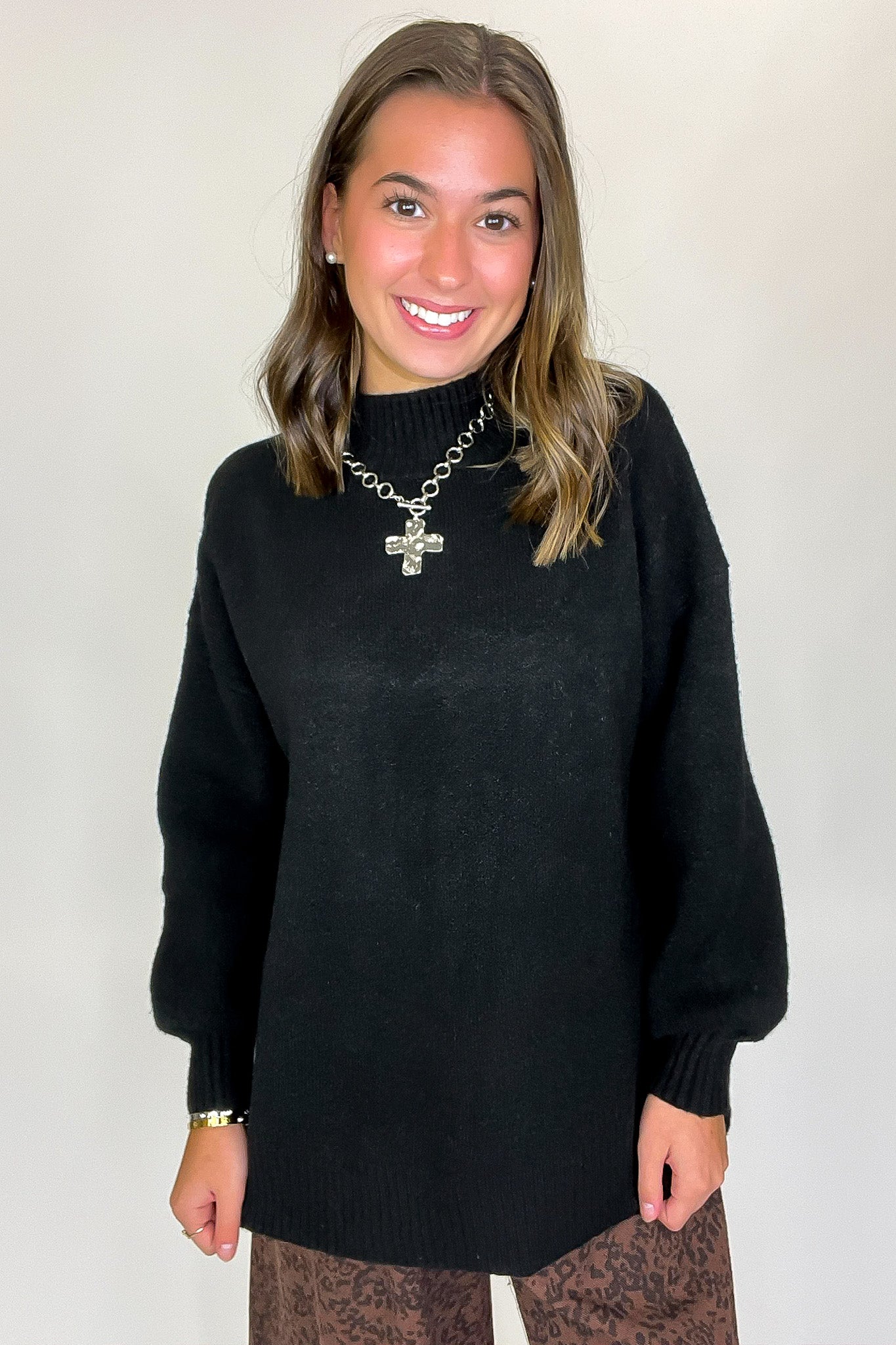 Minimal Mood Mock Neck Sweater