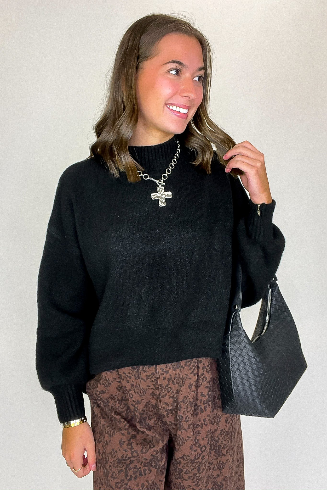Minimal Mood Mock Neck Sweater - FINAL SALE - Madison and Mallory