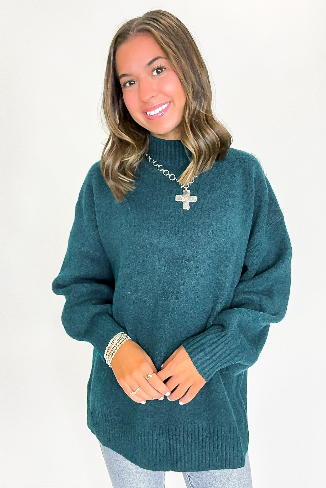 Minimal Mood Mock Neck Sweater